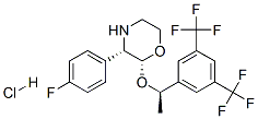 (2R,3S)-2-[(1R)-1-[3,5-双(三氟甲基)苯基]乙氧基]-3-(4-氟苯基)-吗啉盐酸盐分子式结构图