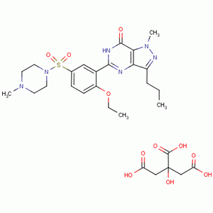 西地那非柠檬酸盐分子式结构图