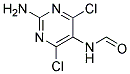 N-(2-氨基-4,6-二氯-5-嘧啶基)甲酰胺分子式结构图