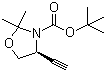 (4S)-4-乙炔基-2,2-二甲基-1,3-噁唑烷-3-甲酸叔丁酯分子式结构图