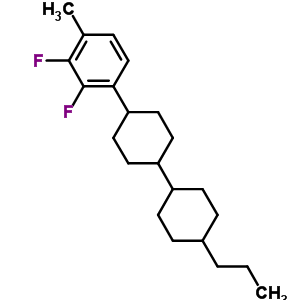 丙基双环己基-2,3-二氟甲基苯分子式结构图