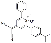 2-[2-[4-(1-甲基乙基)苯基]-1,1-二氧代-6-苯基-4H-噻喃-4-亚基]丙二腈分子式结构图