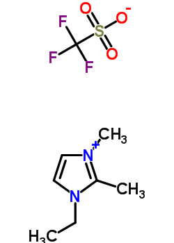 1-乙基-2,3-二甲基咪唑三氟鎓分子式结构图