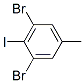 1,3-二溴-2-碘-5-甲苯分子式结构图