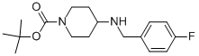 1-Boc-4-(4-氟苄氨基)-哌啶分子式结构图