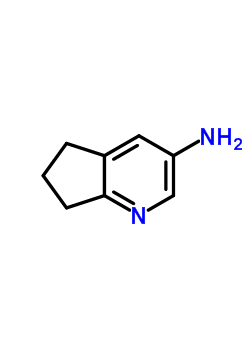 6,7-二氢-5H-环戊二烯并[b]吡啶-3-胺分子式结构图