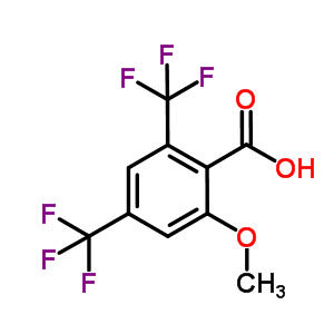 2-甲氧基-4,6-二(三氟甲基)苯甲酸分子式结构图