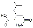 (R)-(-)-3-(氨甲酰甲基)-5-甲基己酸分子式结构图