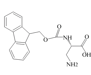 N-芴甲氧羰基-L-2,3-氨基丙酸分子式结构图