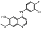 4-(3-氯-4-氟苯胺)-7-甲氧基-喹唑啉-6-醇分子式结构图