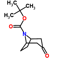 N-叔丁氧羰基去甲托品酮分子式结构图