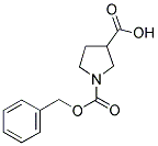 1-Cbz-吡咯烷-3-甲酸分子式结构图