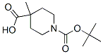 1-Boc-4-甲基-4-哌啶甲酸分子式结构图