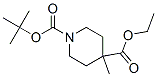 N-Boc-4-甲基-4-哌啶甲酸乙酯分子式结构图