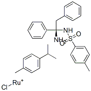 (S,S)-N-(对甲苯磺酰)-1,2-二苯乙烷二胺(对异丙基苯)氯化钌分子式结构图