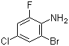 2-溴-4-氯-6-氟苯胺分子式结构图