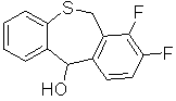 7,8-二氟-6,11-二氢二苯并[b,e]噻吩-11-醇分子式结构图