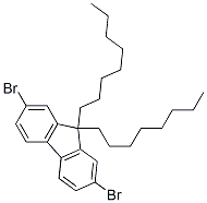 9,9-二辛基-2,7-二溴代芴分子式结构图