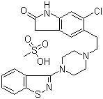 甲磺酸齐拉西酮分子式结构图