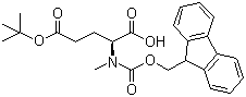 Fmoc-N-甲基-L-谷氨酸 5-叔丁酯分子式结构图