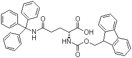 N-Fmoc-N'-三苯甲基-D-谷氨酰胺分子式结构图