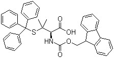 Fmoc-S-三苯甲基-L-青霉胺分子式结构图