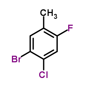 4-氯-2-氟-5-溴甲苯分子式结构图