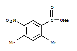 2,4-二甲基-5-硝基苯甲酸甲酯分子式结构图