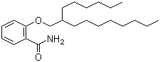 2-(2-己基癸氧基)苯甲酰胺分子式结构图