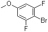 4-溴-3,5-二氟苯甲醚分子式结构图