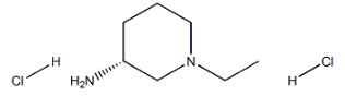 (R)-1-乙基哌啶-3-胺二盐分子式结构图