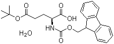 Fmoc-L-谷氨酸-O-叔丁酯一水物分子式结构图