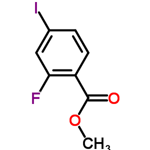 甲基 2-氟-4-碘苯甲酸分子式结构图