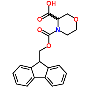 4-Fmoc-3-吗啉羧酸分子式结构图