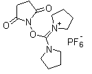 二吡咯烷基(N-琥珀酰亚氨氧基)碳鎓六氟磷酸盐分子式结构图