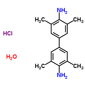 3,3',5,5'-四甲基联苯胺盐酸盐二水合物分子式结构图