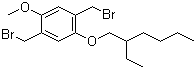 1,4-二(溴甲基)-2-甲氧基-5-(2-乙基己氧基)苯分子式结构图