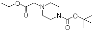 1-Boc-4-乙氧基羰基甲基哌嗪分子式结构图