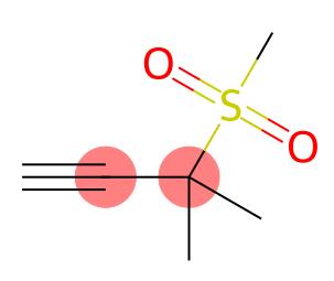 3-甲基-3-(甲基磺酰基)-1-丁炔分子式结构图