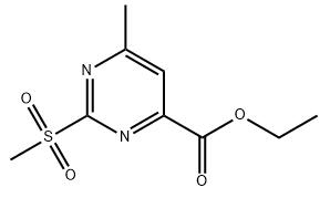 6-甲基-2-甲磺酸基-4-甲酸乙酯嘧啶分子式结构图