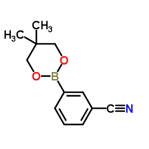 3-氰基苯硼酸新戊酯分子式结构图