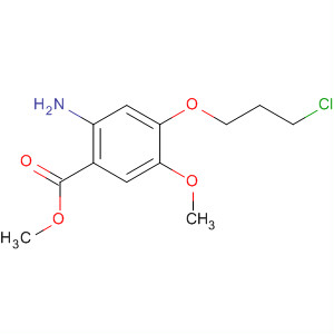 2-氨基-4-(3-氯丙氧基)-5-甲氧基苯甲酸甲酯分子式结构图