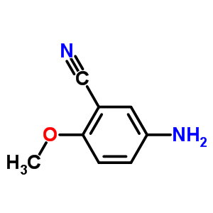 2-甲氧基-5-氨基苯腈分子式结构图