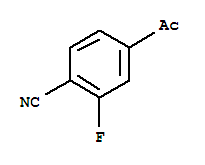 4'-氰基-3'-氟苯乙酮分子式结构图