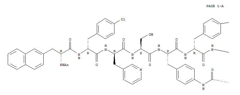 醋酸地加瑞克分子式结构图