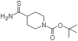 4-氨基硫代羰基四氢吡啶-1(2H)-甲酸叔丁酯分子式结构图