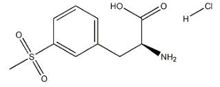 (S)-2-氨基-3-(3-甲砜基-苯基)-丙酸盐酸盐分子式结构图