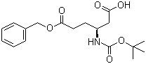 Boc-L-beta-高谷氨酸 6-苄酯分子式结构图