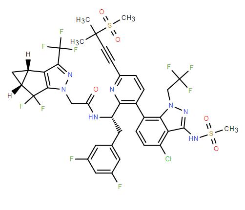 HIV-1衣壳抑制剂GS-6207分子式结构图