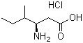 L-beta-高异亮氨酸盐酸盐分子式结构图